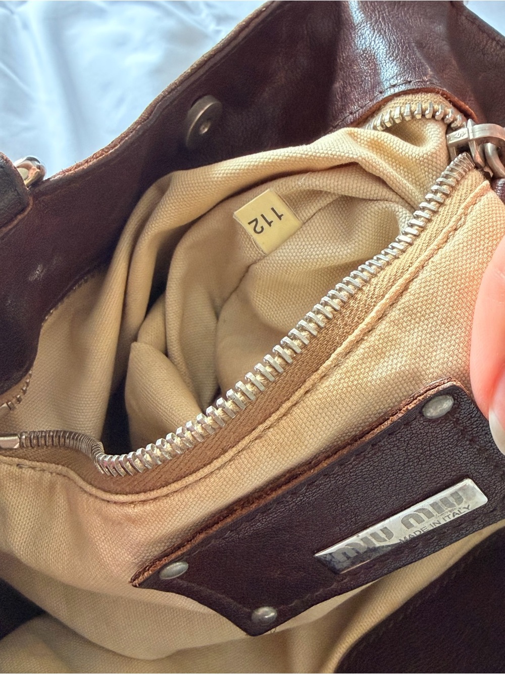 Miu Miu Archive 2006 Leather Flower Pocket Bag - Picture 9 of 11